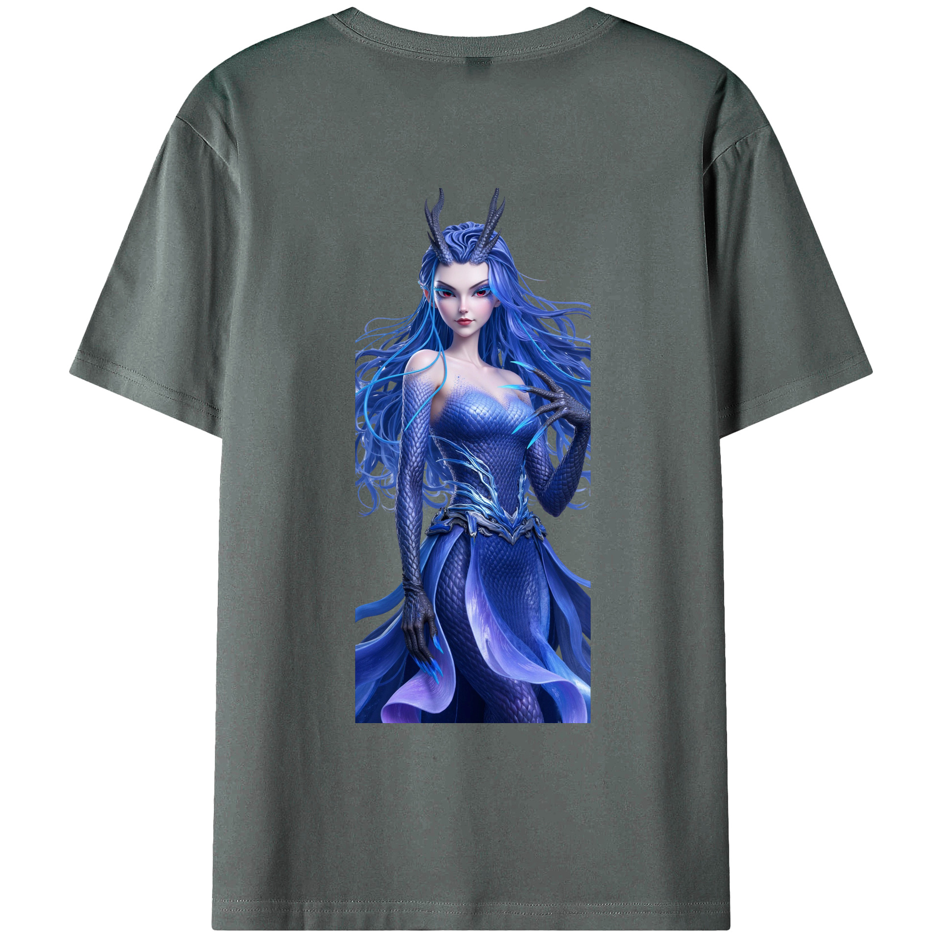 （画像用） Ne Zha 2 ナタ 魔童の大暴れ 綿100％ メンズ半袖Tシャツ（バックプリント） 通気性